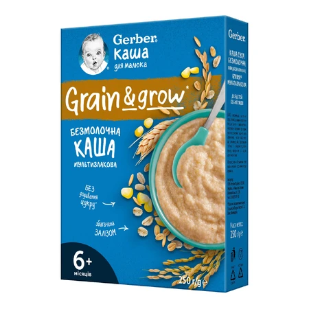 Каша безмолочная детская Nestle Gerber Мультизлаковая с 6 месяцев 250 г : цены и характеристики