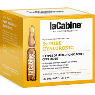 Висококонцентровані ампули для обличчя La Cabine 5xPure Hyaluronic проти зморшок зволожуючі по 2 мл №10