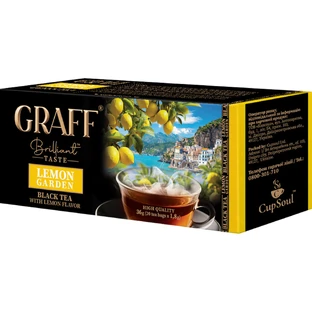 Чай чорний байховий Graff Lemon Garden Лимонний сад в фільтр-пакетах по 1,8 г №20