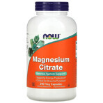 Магній цитрат, Magnesium Citrate, Now Foods, 240 рослинних капсул: ціни та характеристики