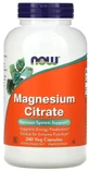 Магній цитрат, Magnesium Citrate, Now Foods, 240 рослинних капсул