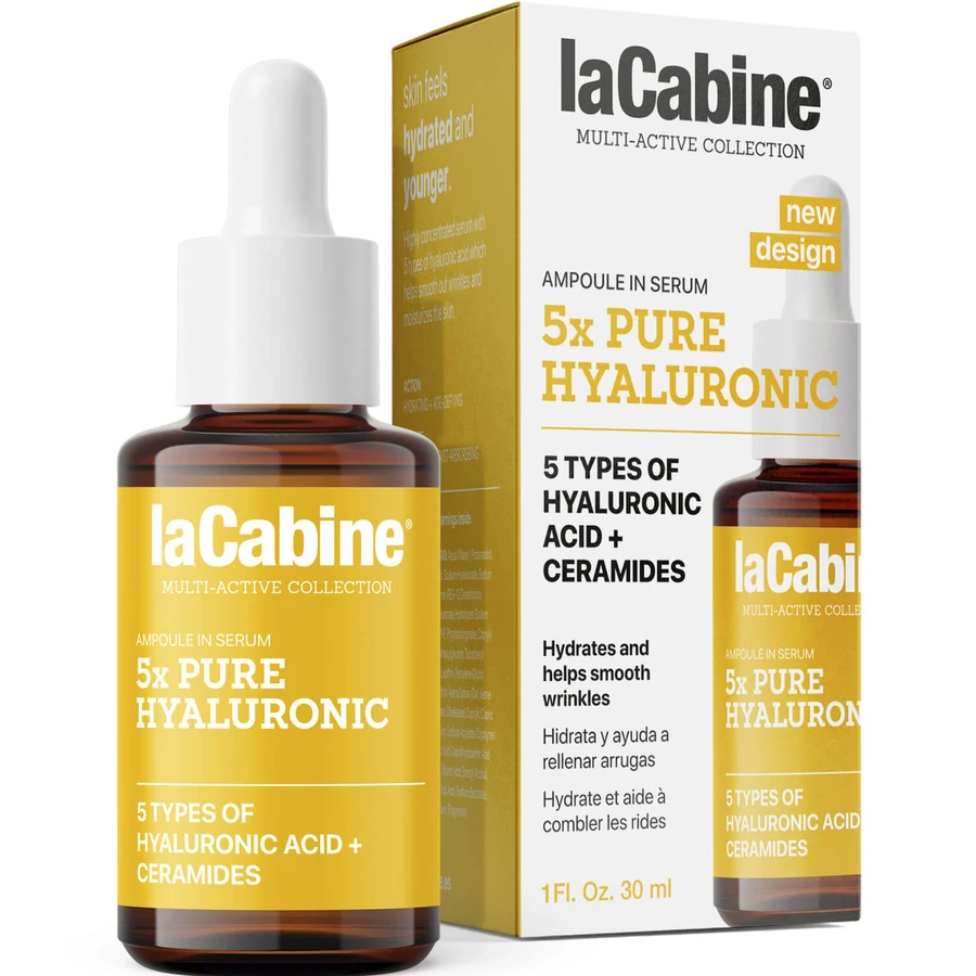 Сироватка для обличчя La Cabine 5xPure Hyaluronic проти зморшок зволожуюча 30 мл: ціни та характеристики
