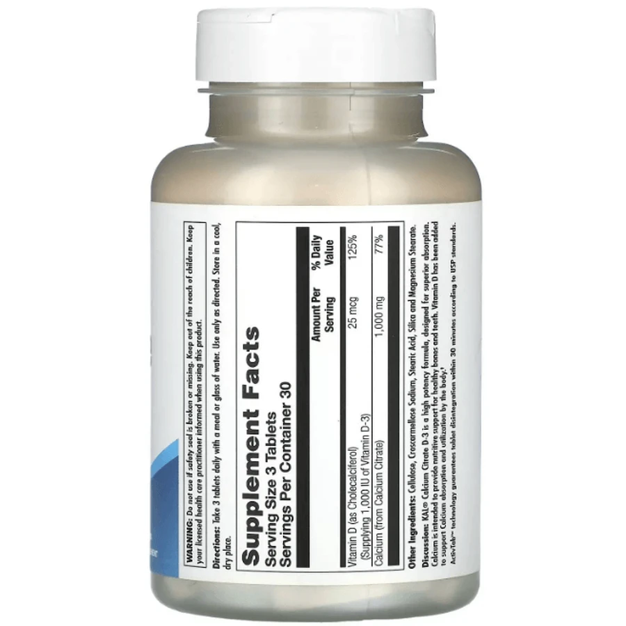 Цитрат кальцію та вітамін D3, Calcium Citrate D-3, KAL, 90 таблеток: ціни та характеристики