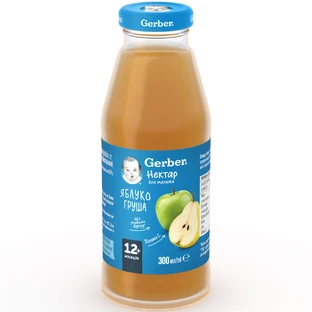 Нектар детский Nestle Gerber яблочно-грушовый с 12 месяцев 300 мл 