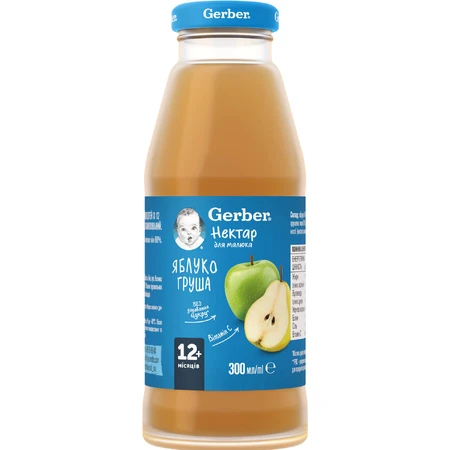 Нектар детский Nestle Gerber яблочно-грушовый с 12 месяцев 300 мл : цены и характеристики