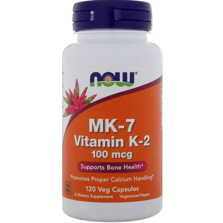 Вітамін К-2, MK-7 Vitamin K-2, Now Foods, 100 мкг, 120 капсул: ціни та характеристики