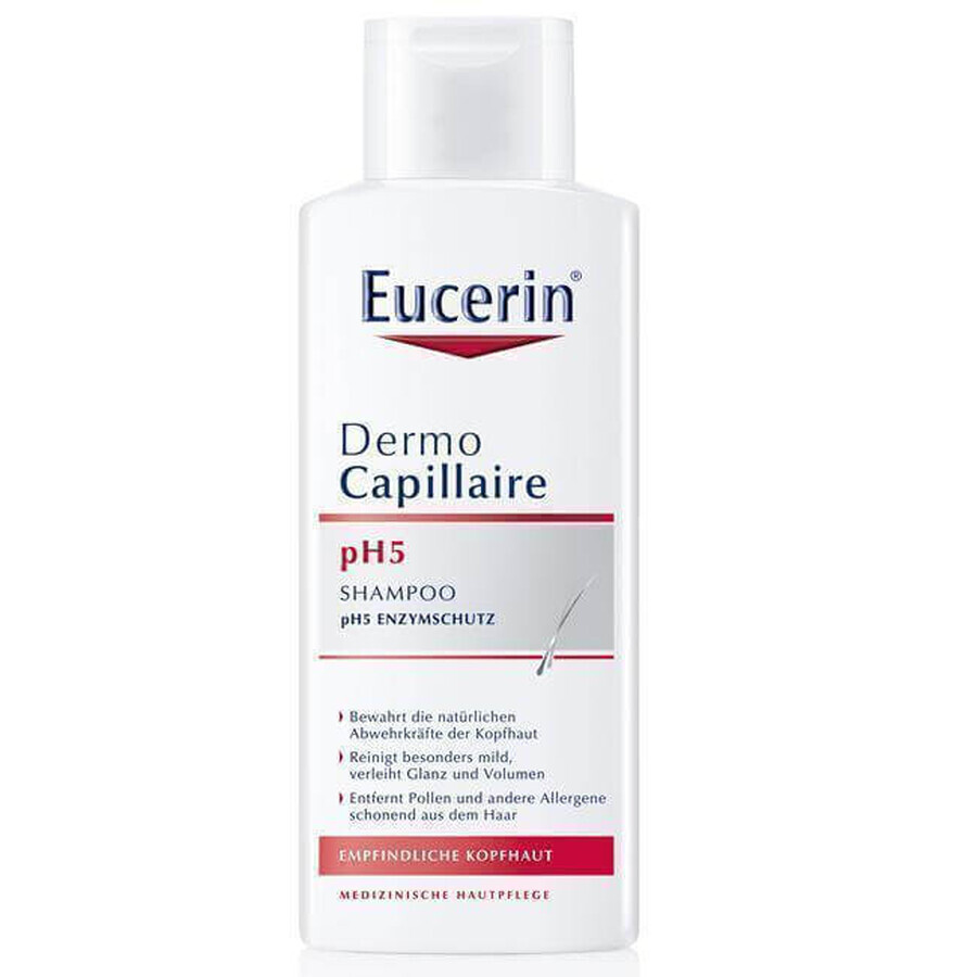 Шампунь Eucerin DermoCapillaire рН5 для чутливої ​​шкіри голови для щоденного використання, 250 мл: ціни та характеристики