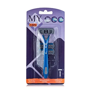 MAY for MEN станок для бритья мужской 3 лезвия с 3 сменными картриджами