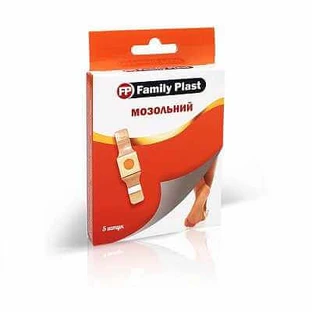 Пластырь мозольный Family Plast 19 мм х 72 мм №5