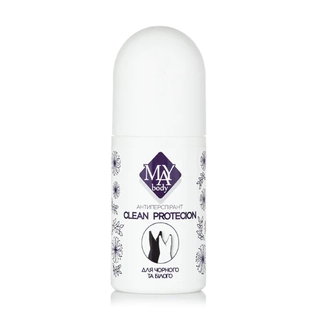 Антиперспірант MAY body кульковий Clean Protection, 50 мл: ціни та характеристики