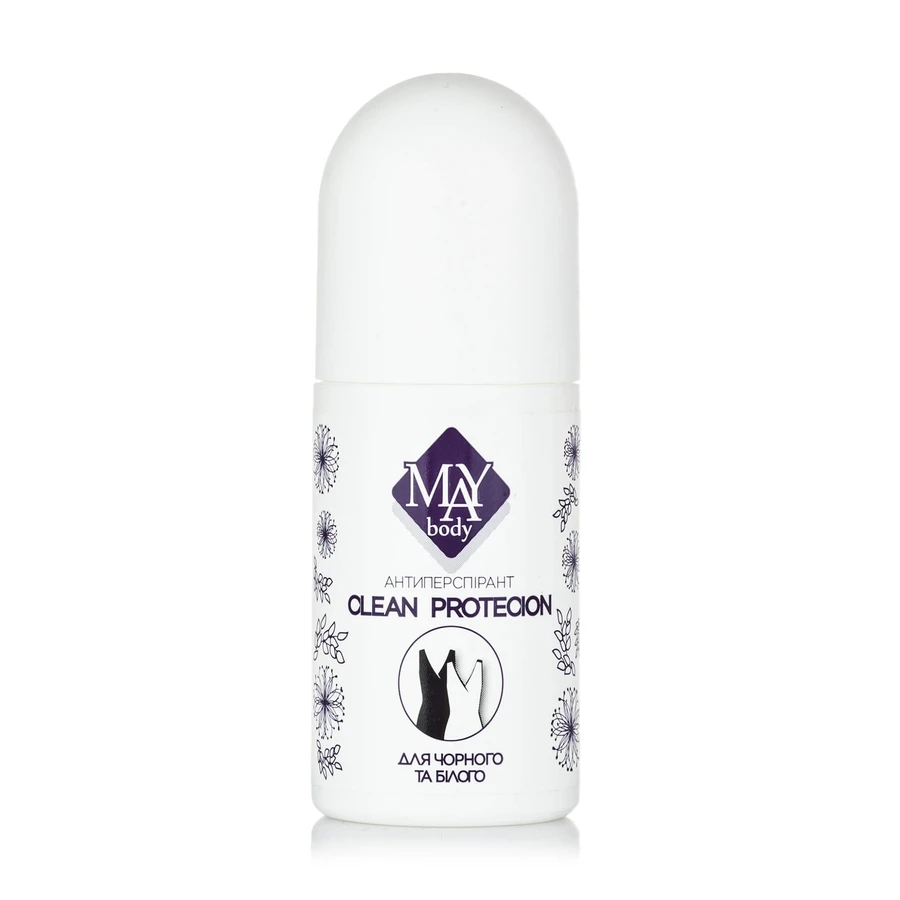 Антиперспірант MAY body кульковий Clean Protection, 50 мл: ціни та характеристики