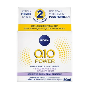Дневной антивозрастной крем для лица Nivea Q10 Power Anti-Wrinkle/Anti-Rides Sensitive Skin Day Cream для чувствительной кожи, 50 мл