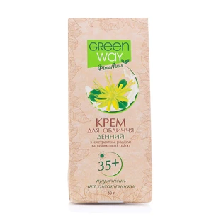 Денний крем для обличчя Green Way ФітоЛінія Еластичність та пружність 35+, 50 мл
