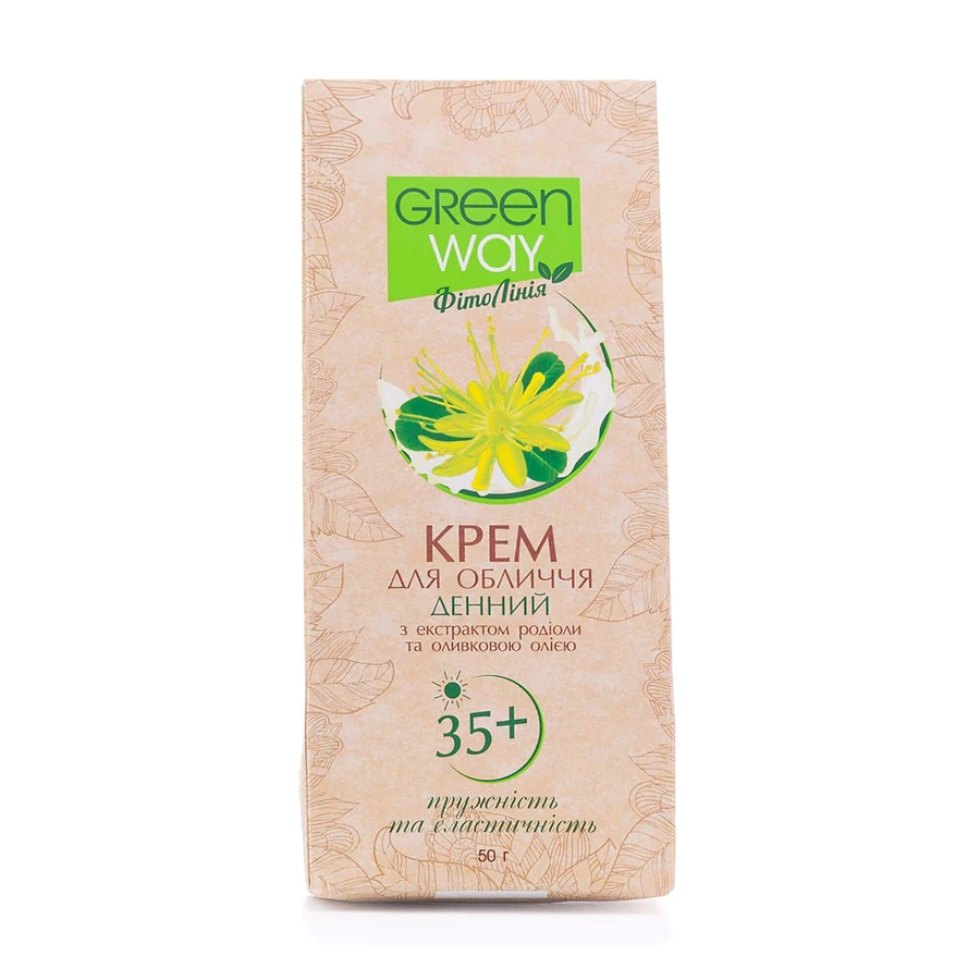 Денний крем для обличчя Green Way ФітоЛінія Еластичність та пружність 35+, 50 мл: ціни та характеристики