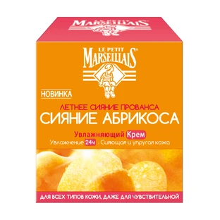 Зволожуючий крем для обличчя Le Petit Marseillais Сяйво абрикосу, 50 мл