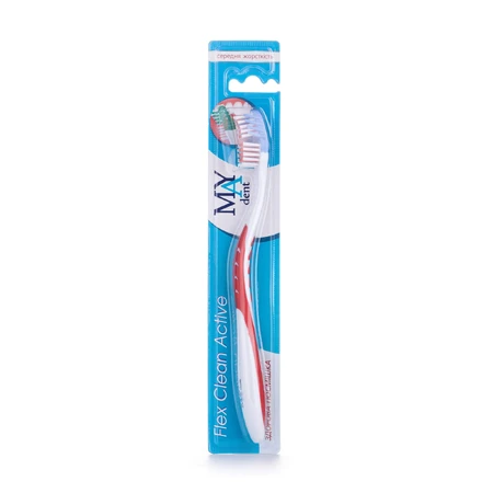 Зубная щетка MAY dent Flex Clean Active, средняя, 1 шт: цены и характеристики