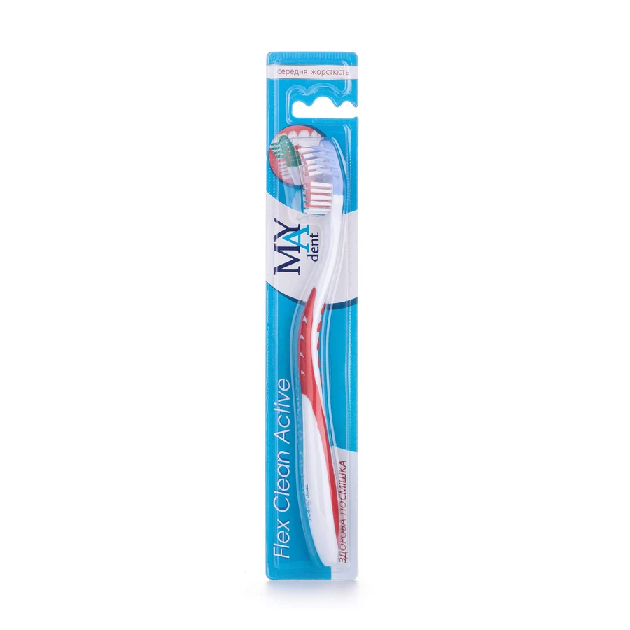 Зубная щетка MAY dent Flex Clean Active, средняя, 1 шт: цены и характеристики
