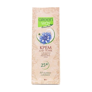 Крем для век Green Way ФитоЛиния Увлажнение и питание, 25+, 30 мл