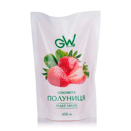 Крем-мыло жидкое Green Way Клубника, 450 мл (запаска): цены и характеристики
