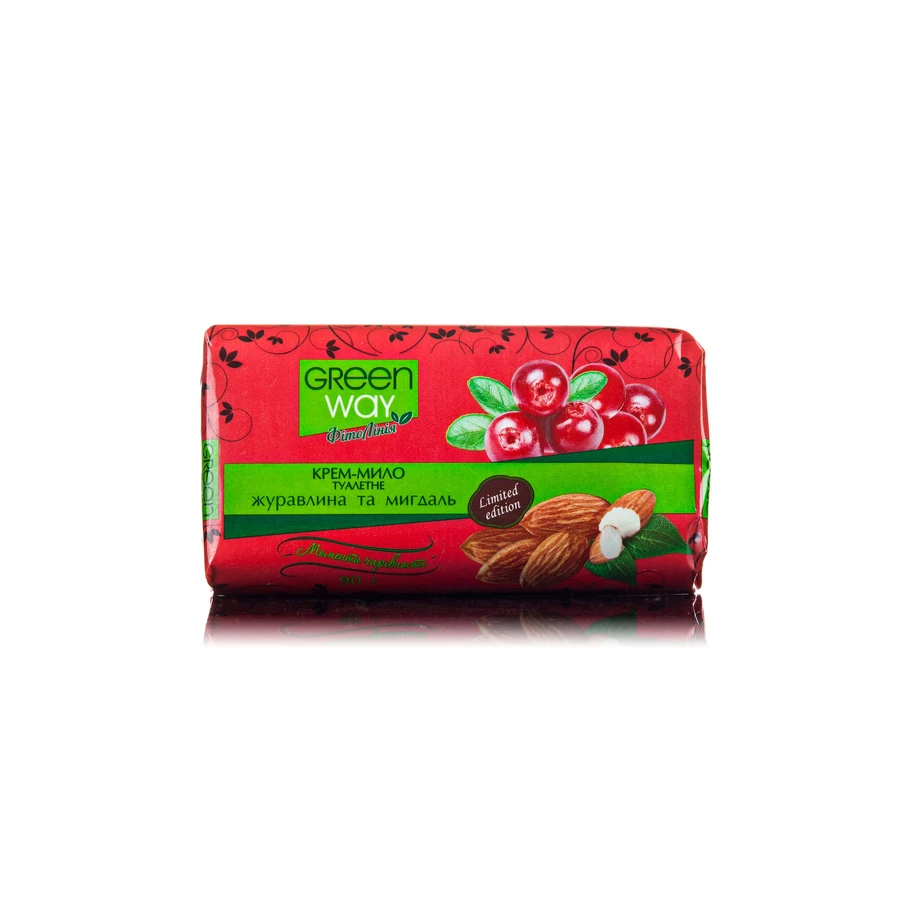 Крем-мыло твердое Green Way ФитоЛиния Клюква и Миндаль, 90 г: цены и характеристики