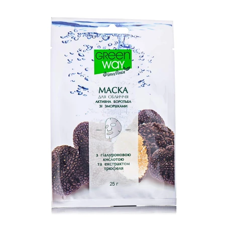 Маска для лица Green Way ФітоЛінія с гиалуроновой кислотой и экстрактом трюфеля, 25 г: цены и характеристики