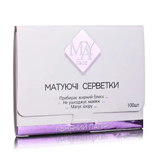 Матуючі серветки для обличчя MAY face, 100 шт
