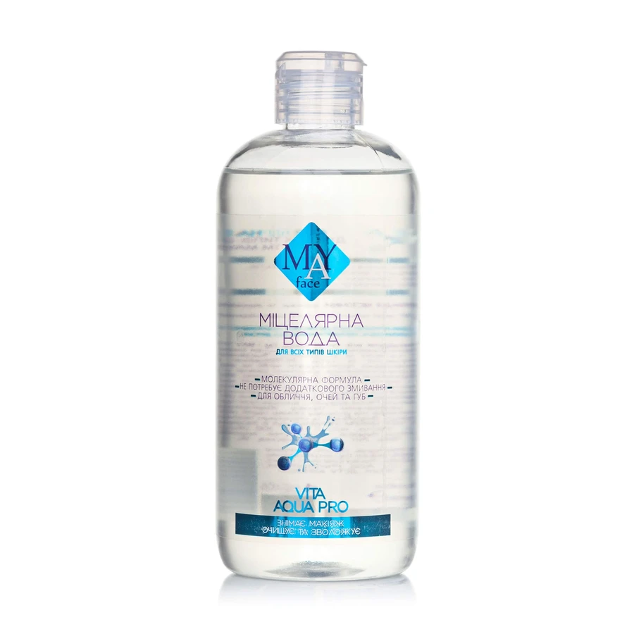 Міцелярна вода MAY face Vita Aqua Pro для всіх типів шкіри, 500 мл: ціни та характеристики