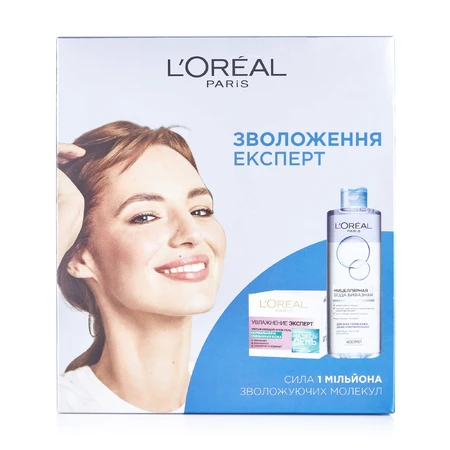 Набір L'Oreal Paris Зволоження експерт (зволожувальний крем, 50 мл + міцелярна вода, 400 мл): ціни та характеристики