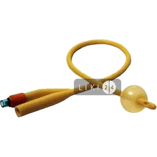 Ruesch gold катетер фолея сделанный из silkolatex, два отверстия, стерильный 16, 180605, цилиндрический