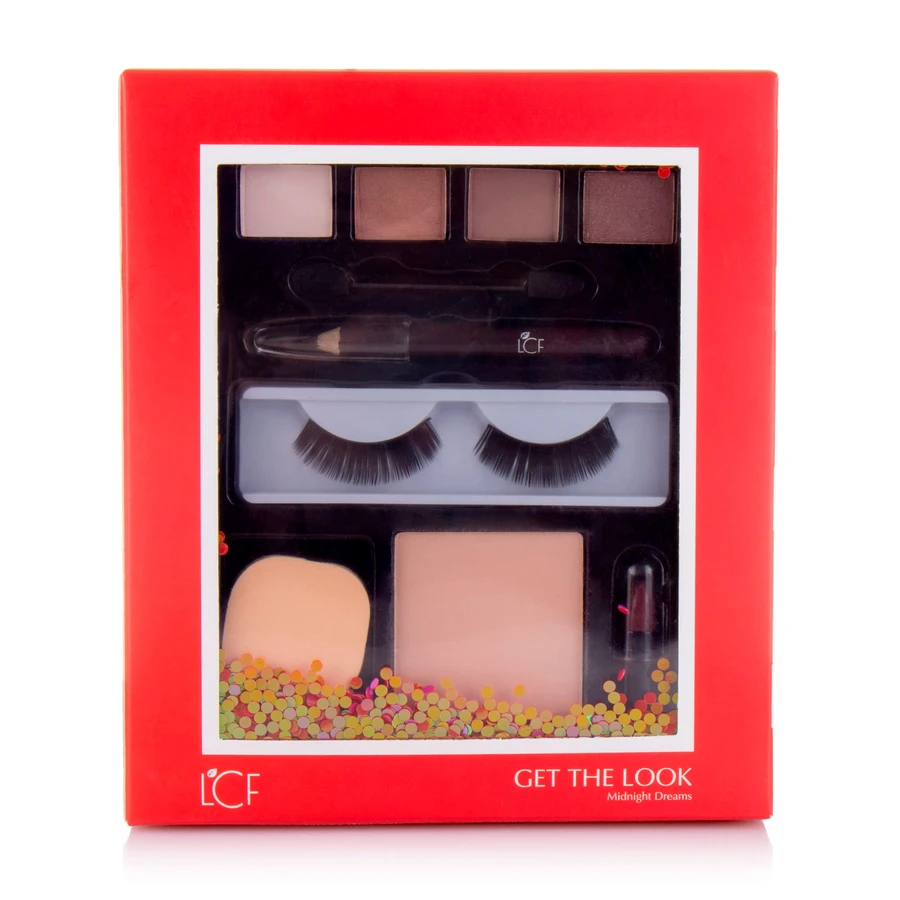 Набор для макияжа LCF Get The Look Midnight Dreams (Тени для век, 5 г + Карандаш для глаз, 0.3 г + Пудра для лица, 3.5 г + Помада для губ, 1.5 г + Ресницы накладные): цены и характеристики