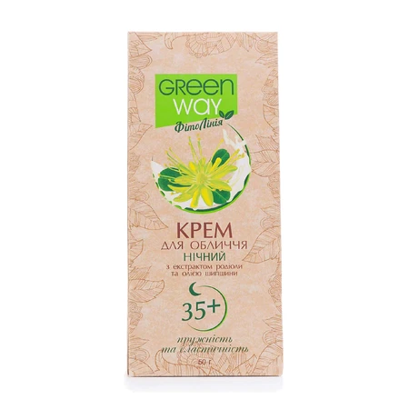 Ночной крем для лица Green Way ФитоЛиния Эластичность и упругость 35+, 50 мл: цены и характеристики