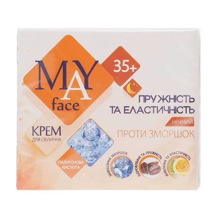 Ночной крем для лица MAY face Упругость и упругость 35+, 50 мл: цены и характеристики