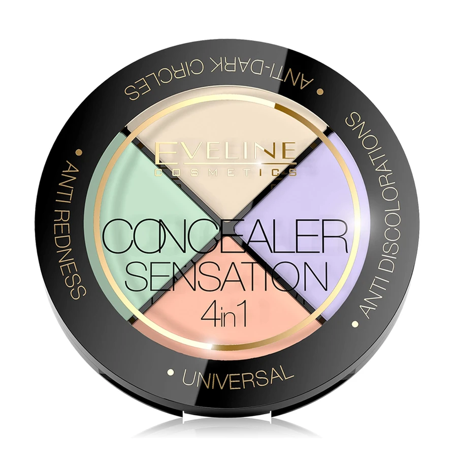 Палетка для макіяжу обличчя Eveline Cosmetics Concealer Sensation 4in1, 4.4 г: ціни та характеристики