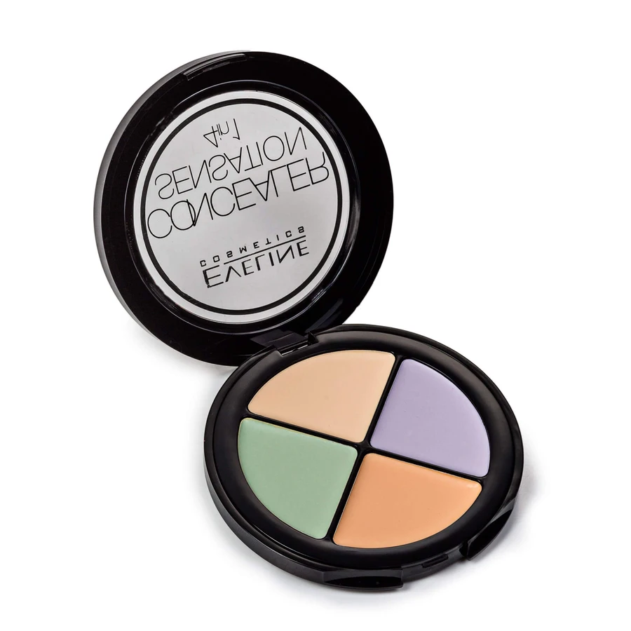 Палетка для макіяжу обличчя Eveline Cosmetics Concealer Sensation 4in1, 4.4 г: ціни та характеристики