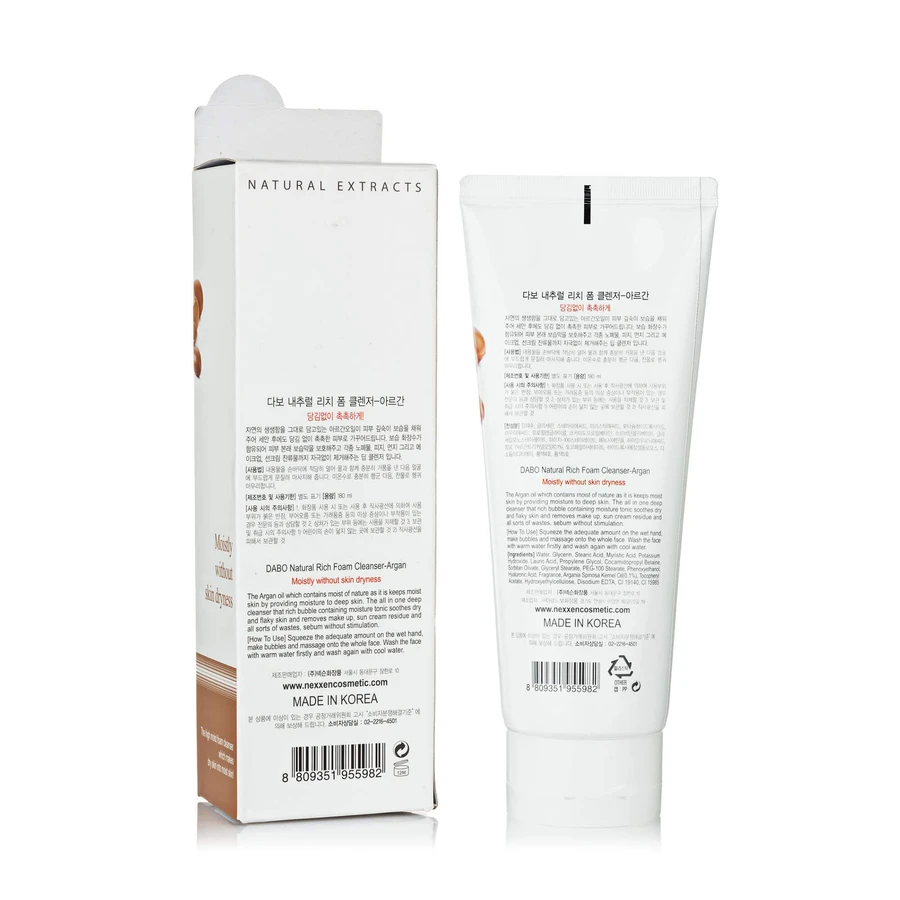 Пенка для умывания Dabo Natural Rich Foam Cleanser Argan, 180 мл: цены и характеристики