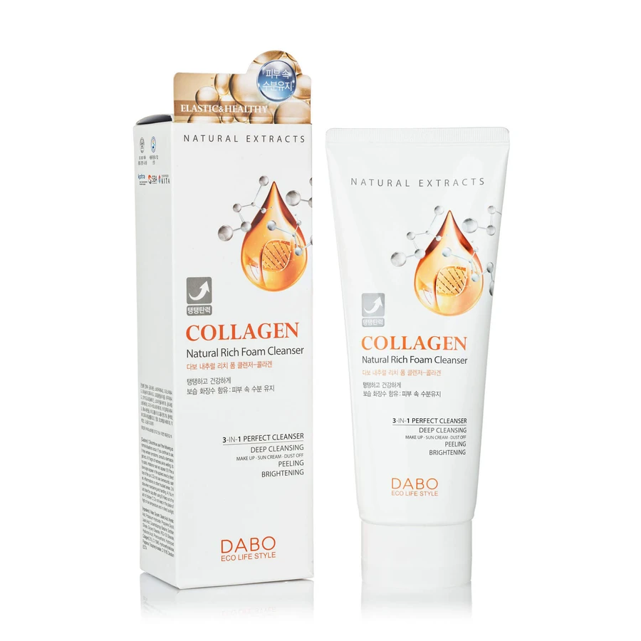 Пенка для умывания Dabo Natural Rich Foam Cleanser Collagen, 180 мл: цены и характеристики