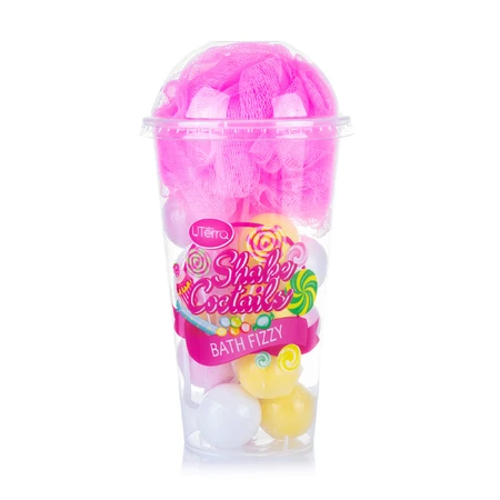 Подарунковий набір UTerra native Bath Fizzy Shake Coctails (бомби для ванни + банна губка): ціни та характеристики