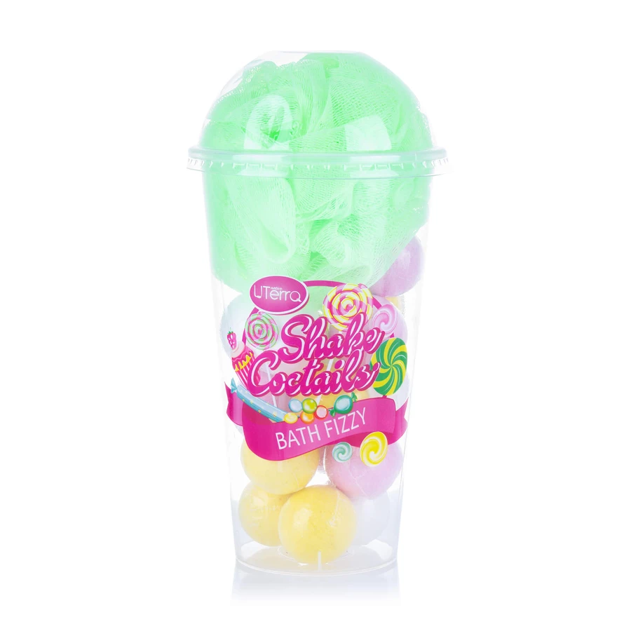 Подарунковий набір UTerra native Bath Fizzy Shake Coctails (бомби для ванни + банна губка): ціни та характеристики