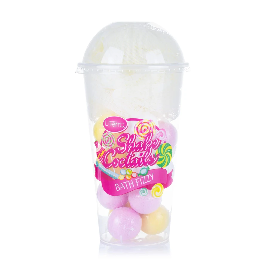 Подарунковий набір UTerra native Bath Fizzy Shake Coctails (бомби для ванни + банна губка): ціни та характеристики