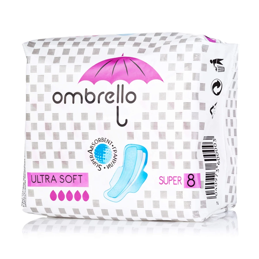 Прокладки для критических дней Ombrello Ultra Super Soft 8 шт: цены и характеристики