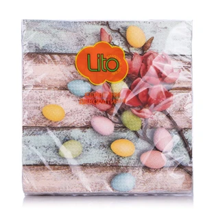 Салфетки декоративные Літо 33*3 33-х слой. happy easter МИКС, 18шт