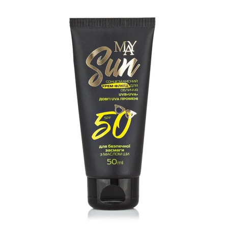 Солнцезащитный крем-флюид MAY sun для лица SPF 50, 50 мл: цены и характеристики