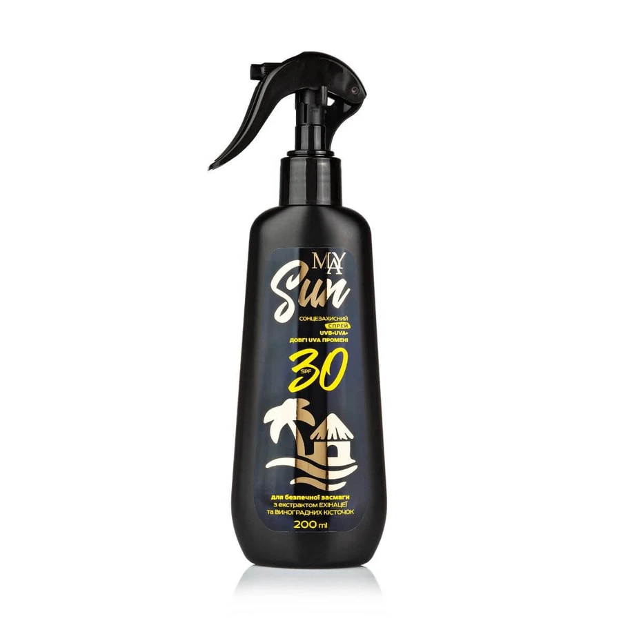 Солнцезащитный спрей для безопасного загара MAY sun SPF 30, 200 мл: цены и характеристики