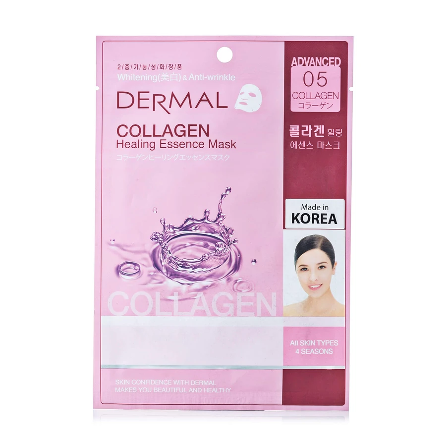 Тканинна маска для обличчя Dermal Collagen Healing Essence, 28 г: ціни та характеристики