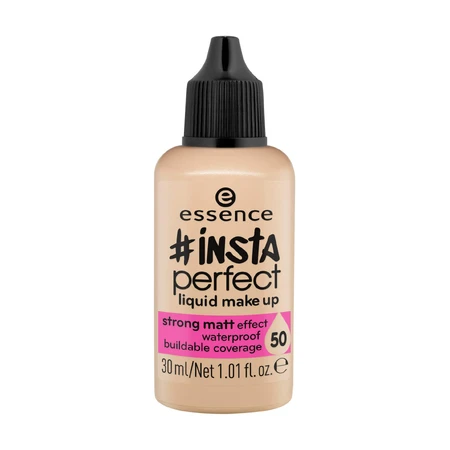 Тональна основа Essence Insta Perfect Liquid Makeup матовий ефект, водостійка, 50 Perfect Honey, 30 мл: ціни та характеристики