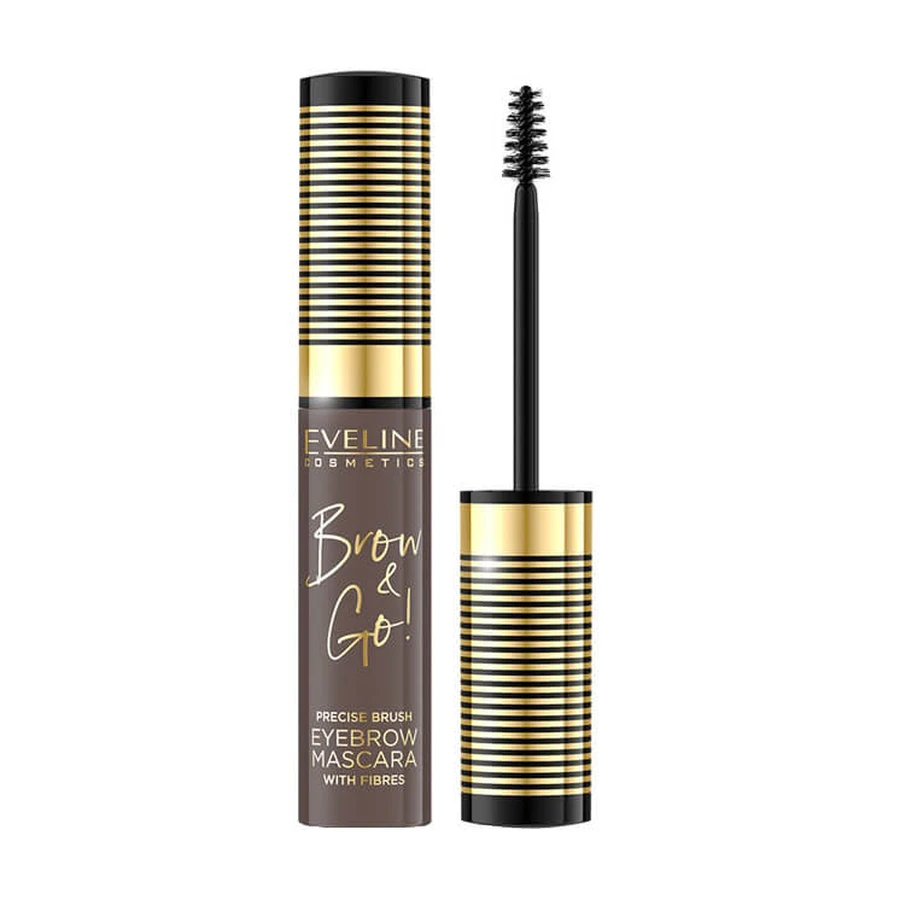 Тушь для бровей Eveline Cosmetics Brow & Go с микрофиброй Medium Brown 01: цены и характеристики