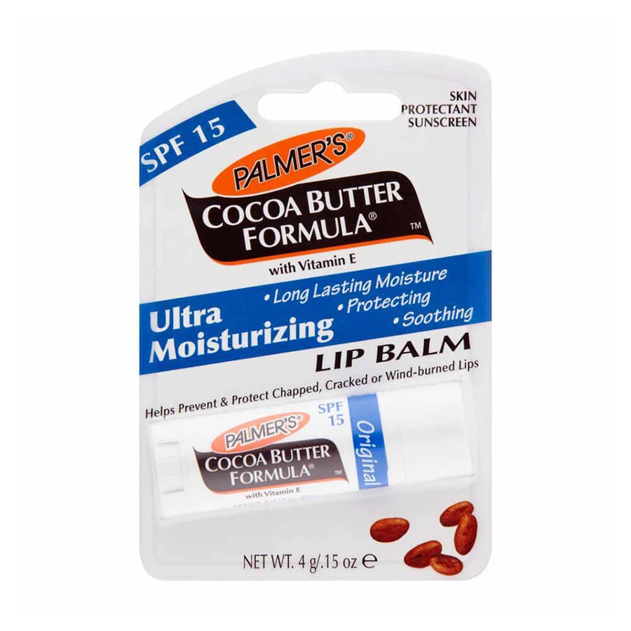 Ультразволожувальний бальзам для губ Palmer's Cocoa Butter Formula Lip Balm SPF 15 с вітаміном E, 4 г: ціни та характеристики