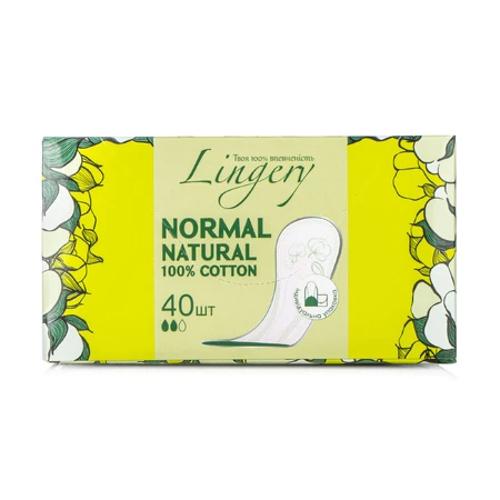Ежедневные прокладки Lingery Normal Natural Сotton, 40 шт: цены и характеристики