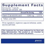Аскорбінова кислота Ascorbic Acid Pure Encapsulations, 250 капсул: ціни та характеристики