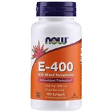 Вітамін Е, Vitamin E-400, Now Foods, зі змішаними токоферолами, 268 мг (400 МО), 100 гелевих капсул